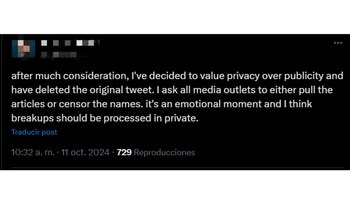 El usuario solicitó que se