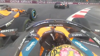Escandaloso accidente entre los McLaren a metros del final de la Sprint: Lando Norris se tocó a Oscar Piastri y lo dejó fuera de carrera
