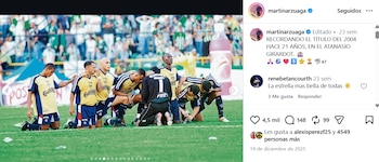 El exfutbolista Martín Arzuaga recordó en 2025 la hazaña del Junior de Barranquilla en el Atanasio Girardot, y que en 2026 marca ya 22 años desde aquel día - crédito @martinarzuaga/IG