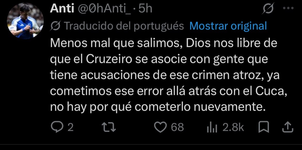 Fans celebraron que no llegara al club (redes sociales)