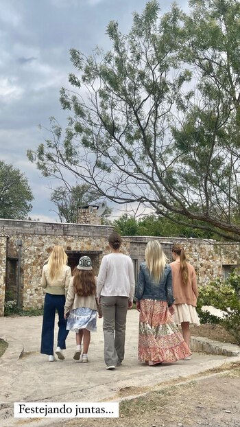 La modelo mostró cómo celebró