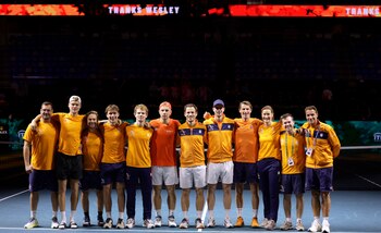 Países Bajos venció a Alemania este viernes y se quedó con el primer boleto a la final de la Copa Davis, que se disputará el próximo domingo ante el vencedor de la serie entre Italia y Australia (Foto: REUTERS/Jon Nazca)