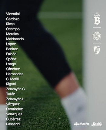 La nómina del Pirata (@Belgrano)