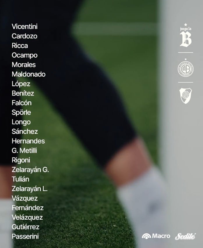 La nómina del Pirata (@Belgrano)