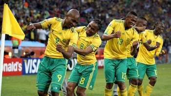 La celebración del primer gol