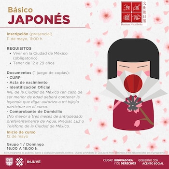 Habrá curso gratuito de japonés