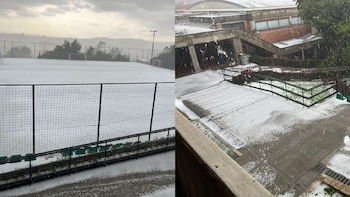Fuertes lluvias y granizo en