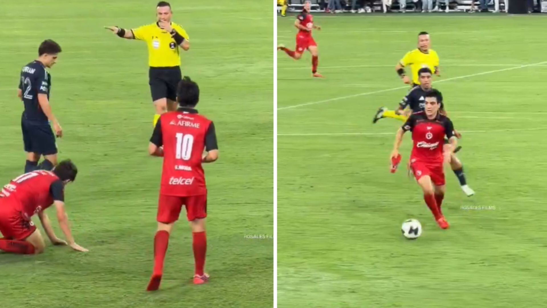 Captan a Gil Mora jugando sin tachones en la Leagues Cup (Redes sociales)