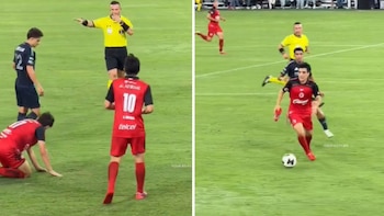 Descalzo y con asistencia, el momento viral que Gilberto Mora protagonizó en la Leagues Cup