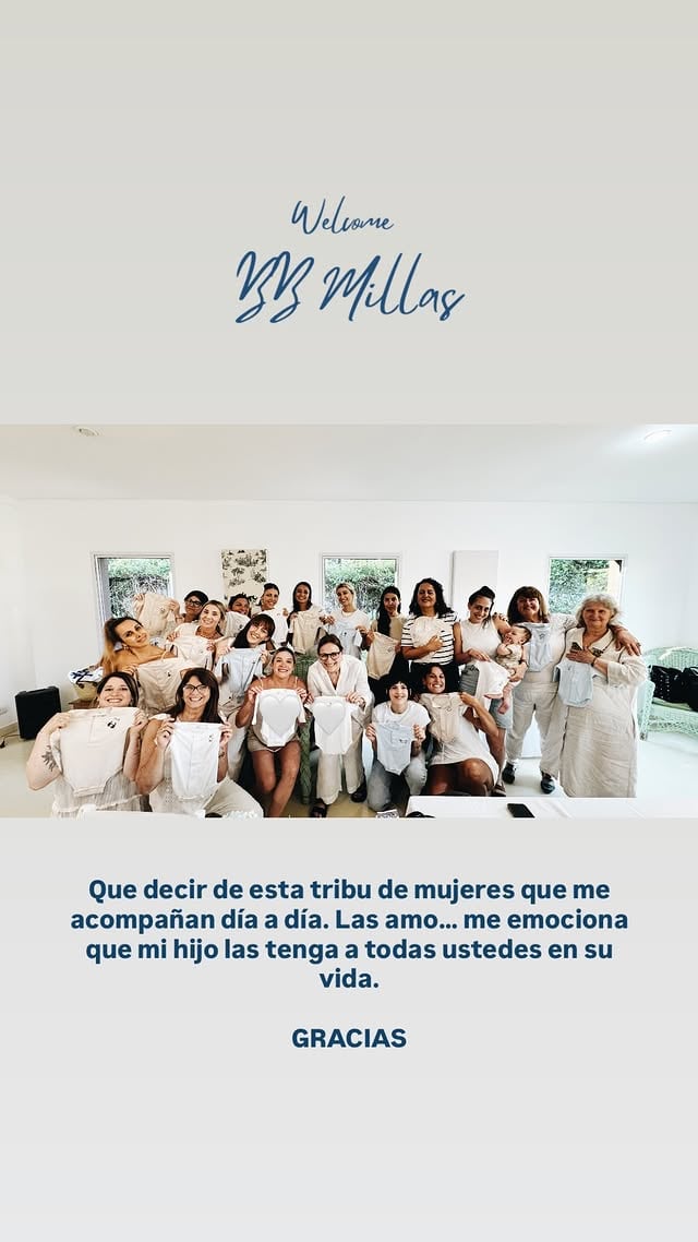 Sofía junto a su mamá Ana y el grupo selecto que invitó previo a la llegada de su bebé