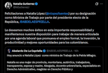 Natalia Gutiérrez - crédito @NGutierrezJ/X