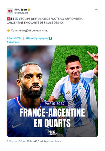 Argentina se enfrentará a Francia