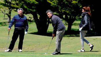 Mauricio Macri fue a jugar