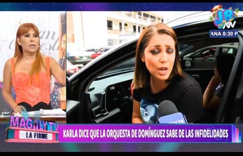 Karla Tarazona comentó sobre la situación que afronta su expareja Christian Domínguez.