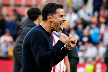 El técnico del Girona Míchel