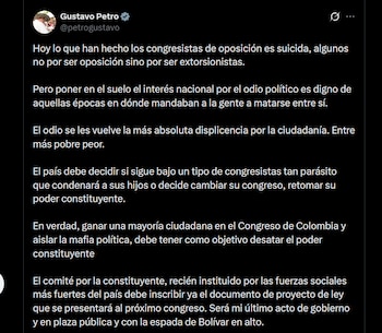 Gustavo Petro llamó parásitos a