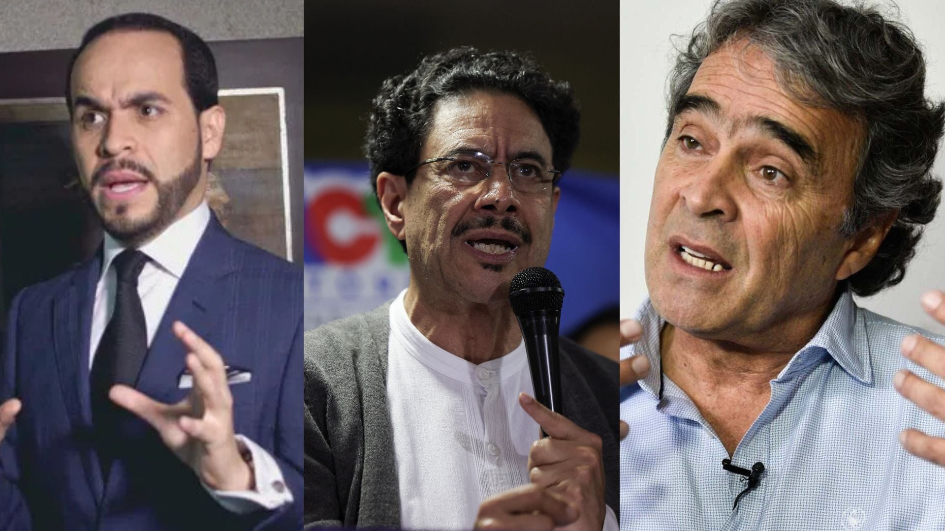 Abelardo de la Espriella, Iván Cepeda, Sergio Fajardo, precandidatos y candidato presidencial - crédito Luisa González/REUTERS/Colprensa