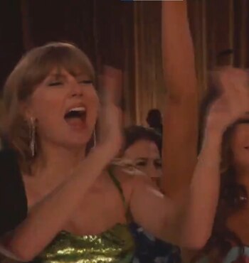 Taylor Swift se mostró eufórica