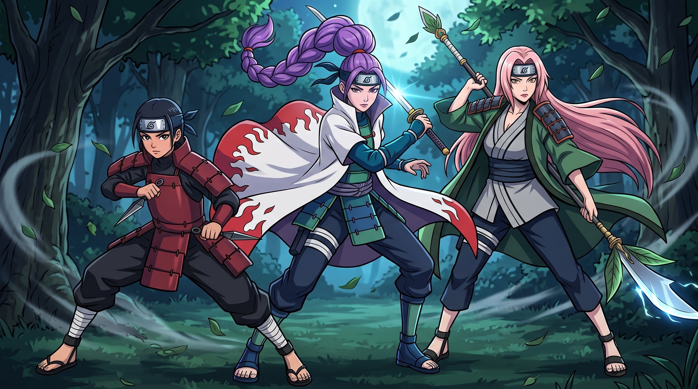 Así es una representación de Las Guerreras K-pop como Hokages. (Foto: Gemini)
