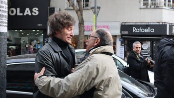 Javier Milei durante una recorrida