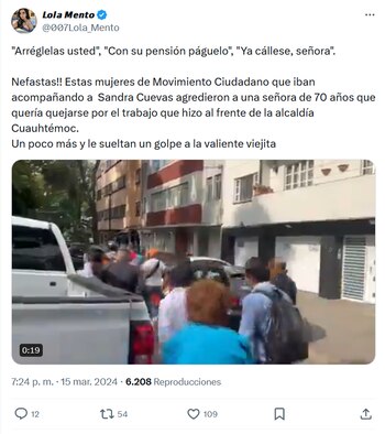 Agresión a adulto mayor foto: