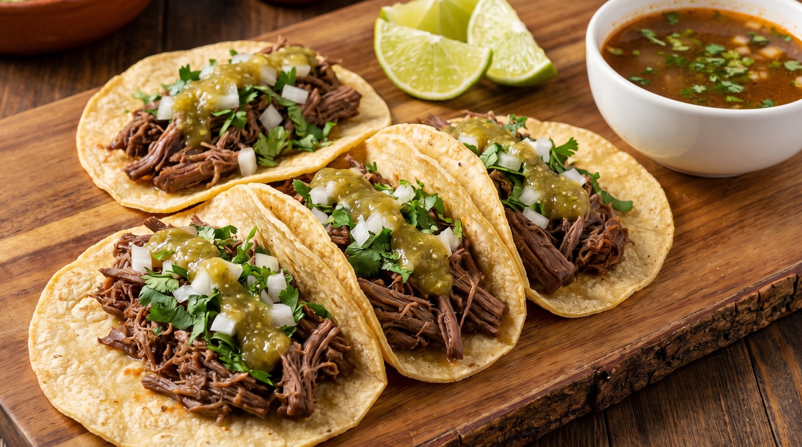 La barbacoa se acompaña tradicionalmente con tortillas de maíz, cebolla, cilantro y limón. (Imagen Ilustrativa Infobae)
