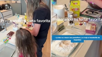 Valentina Ferrer publicó un video en sus redes sociales donde aparecía su hijo Río preparando el que sería su pastel de cumpleaños - crédito Redes sociales