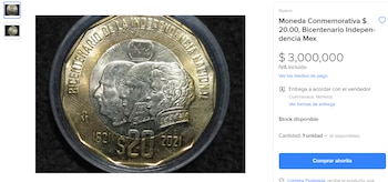 El ejemplar se ofrece a