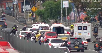 Accidente en la carrera 30 con calle sexta - crédito @BogotaTransito/X