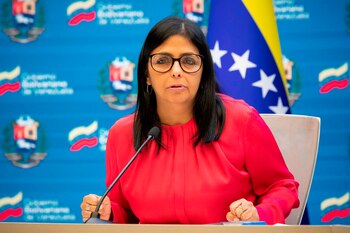 La vicepresidenta de Venezuela, Delcy