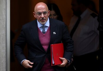 British Education Secretary Nadhim Zahawi exits Downing Street in London, Britain, January 25, 2022. REUTERS/Henry Nicholls