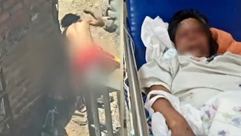 Hijo golpea brutalmente a su