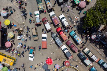 Una vista aérea de Puerto