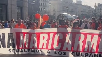 Una gran multitud de personas marcha en Madrid contra los desahucios tras el caso de Maricarmen