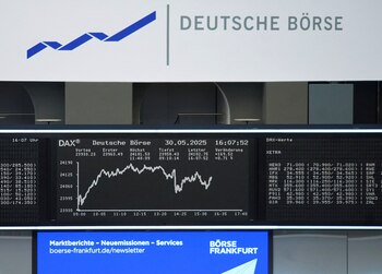 Gráfico del índice alemán DAX en la bolsa de Fráncfort, Alemania, 30 de mayo de 2025. REUTERS/Wolfgang Rattay