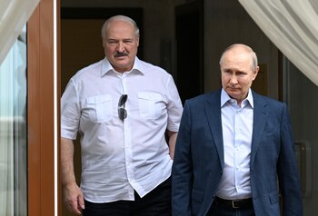 Vladimir Putin y Alexander Lukashenko
