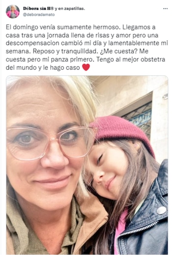 El posteo de Débora D'Amato