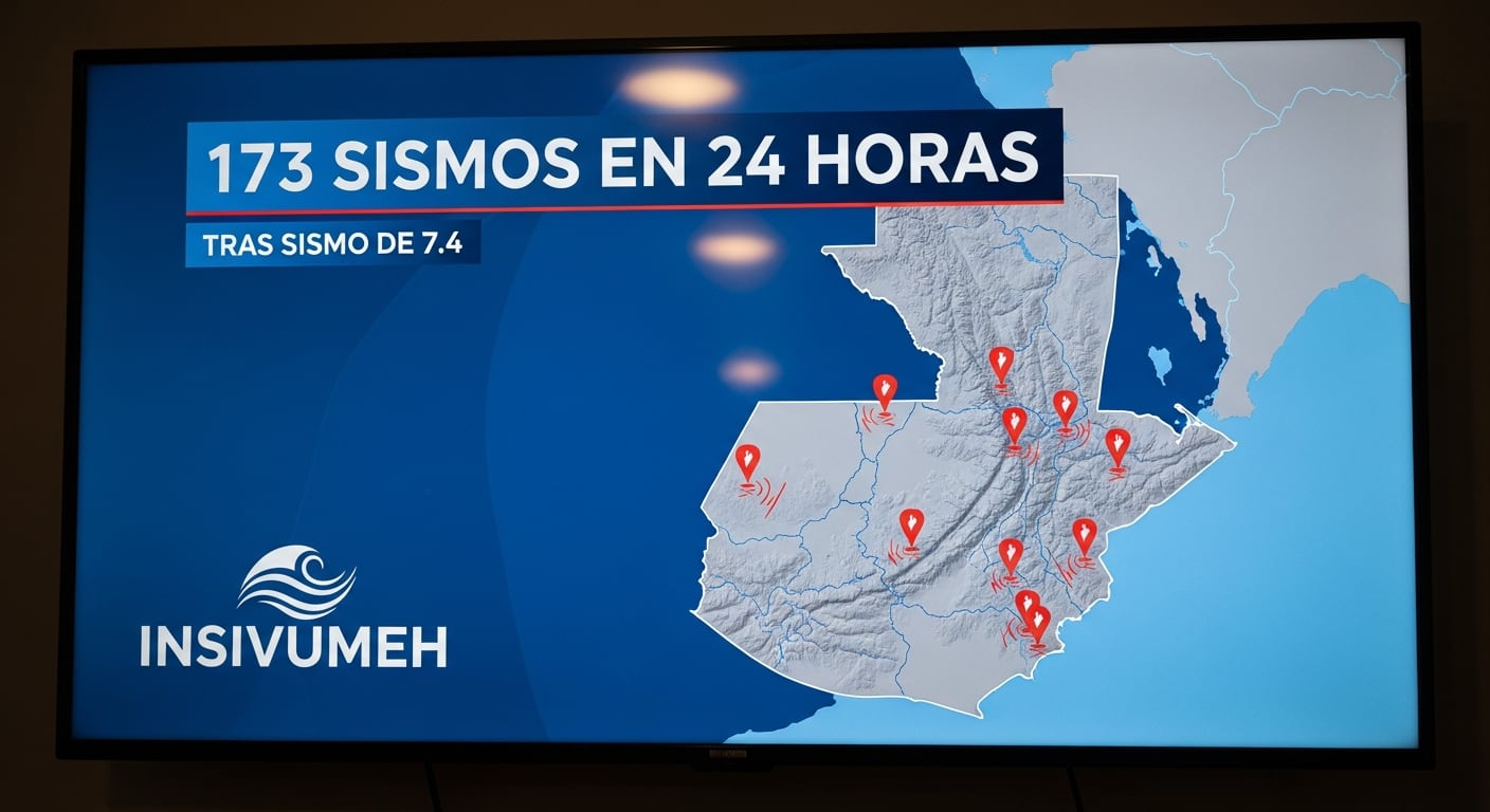 El Insivumeh reporta 173 sismos en 24 horas tras el sismo de 7,4 en Guatemala