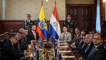 La reunión entre Daniel Noboa y Santiago Peña (@SantiPenap)