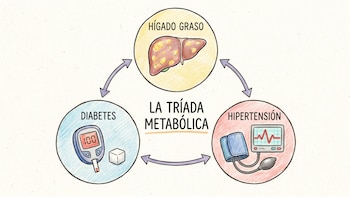 Hígado graso, diabetes e hipertensión: la tríada metabólica que más afecta a los mexicanos