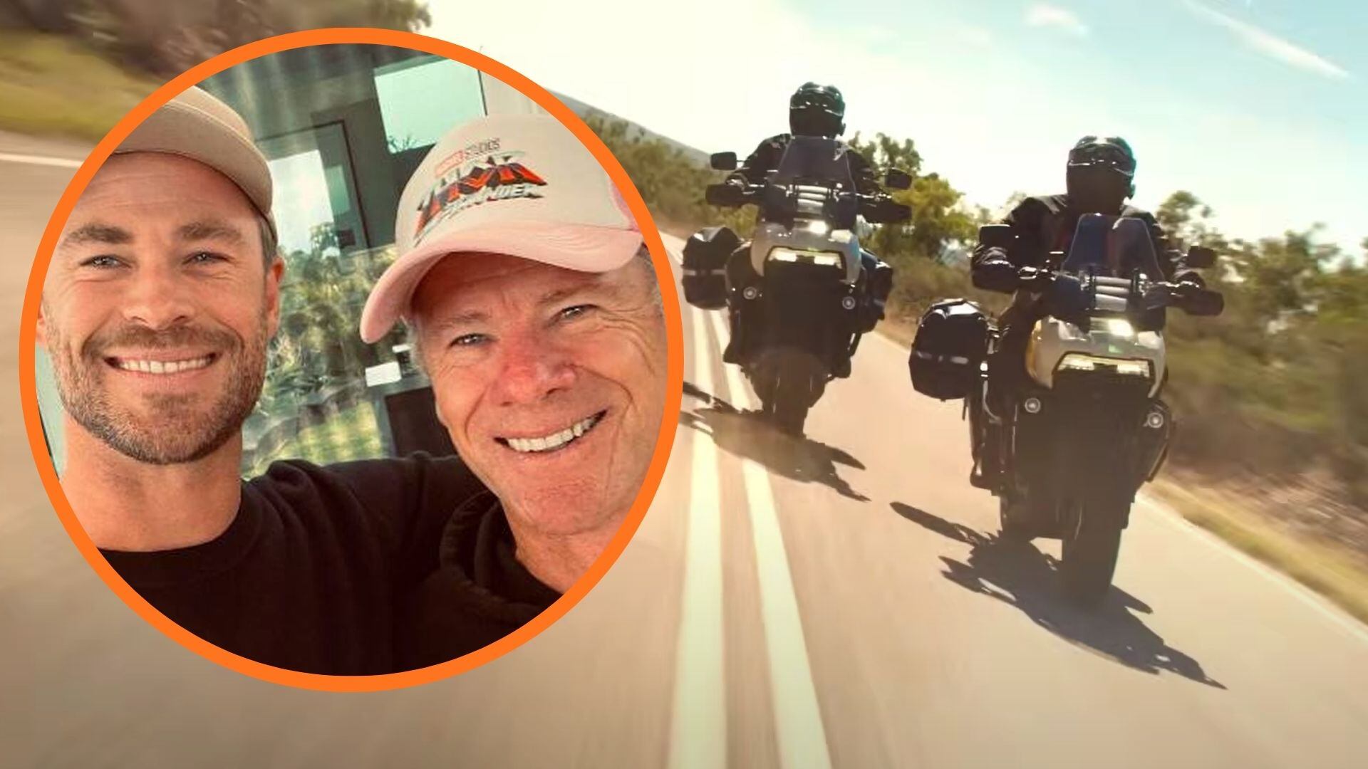 Chris Hemsworth recorre Australia en moto junto a su padre para enfrentar el Alzheimer y fortalecer la memoria familiar (Composición fotográfica)