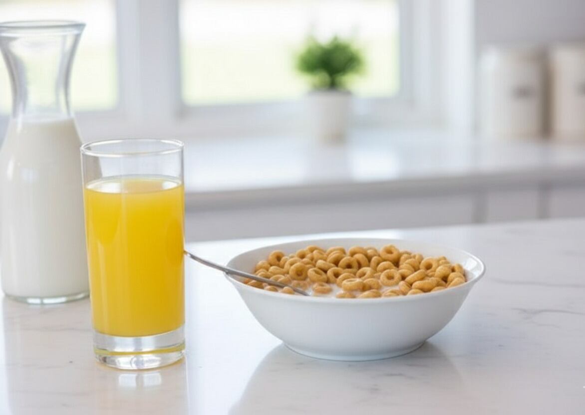 Los cereales, granola y jugos ultraprocesados provocan picos de glucosa y caídas de energía durante la mañana (Imagen Ilustrativa Infobae)