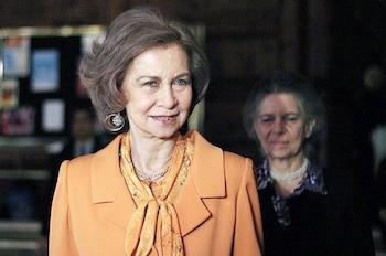 La reina Sofía jutno a