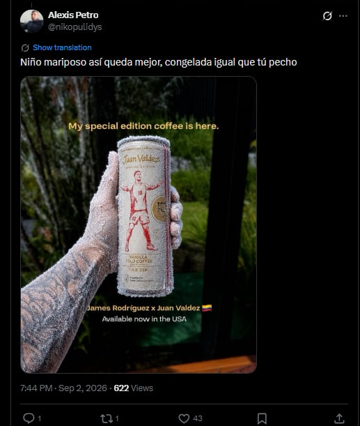 Los comentarios expresando la salida de James, o la falta de actitud del colombiano fueron evidentes tras la publicación de James-crédito X