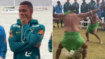 Polémica en la selección de Brasil por la reacción de los jugadores al ritual aborigen de bienvenida en Australia