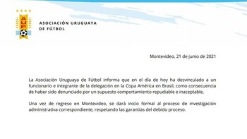 La Asociación Uruguaya de fútbol