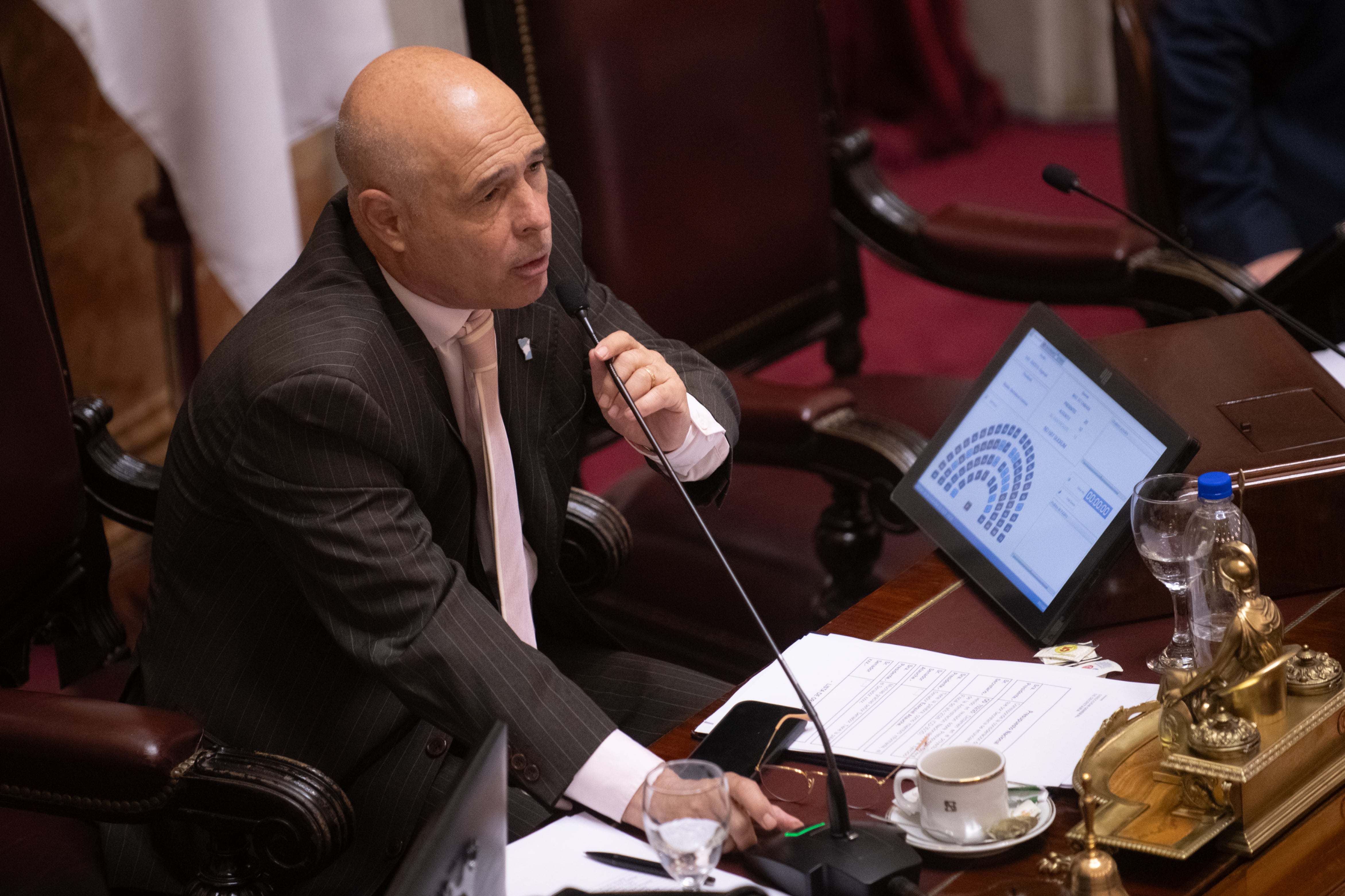 El presidente provisional de la Cámara alta, Bartolomé Abdala