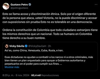 Gustavo Petro tildó de xenofóbica