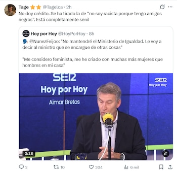 Meme sobre Feijóo (X)