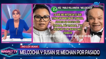 Melcochita enfrenta a Susan Villanueva por revelar abusos de su infancia y ella expone audios: “Gracias a mi desgracia tienes más trabajo”